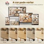Mesa de Refeição Redonda para 4 Pessoas Mesa de Cozinha Industrial com Estrutura de Aço Ø120x75 cm Madeira