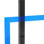 Tabela de Basquetbol de Parede Cesta de Basquetebol para Exterior 113x61x73 cm Azul e Preto
