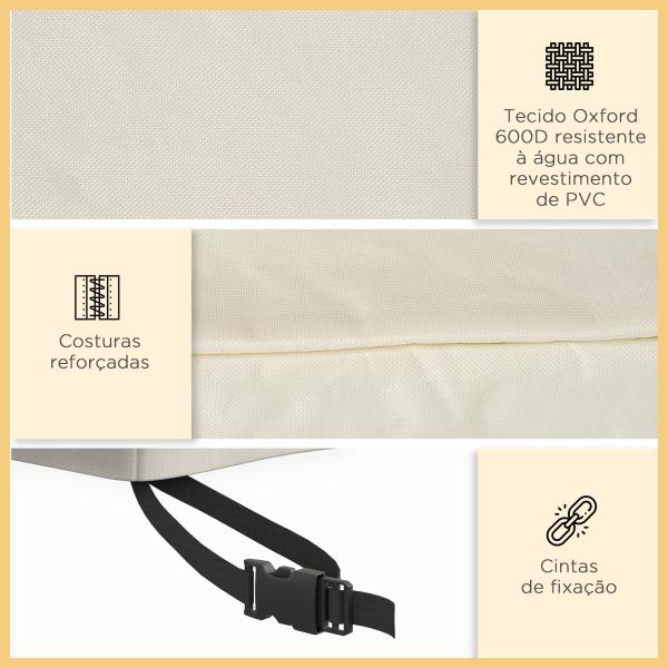 Capa Protetora para Móveis de Jardim 218x111x63 - 101 cm Cobertura de Móveis de Tecido Oxford 600D Impermeável para Sofás Bancos