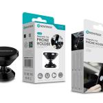 Suporte Magnético para Carro Z-036 – Rotação 360°, Ímanes Fortes, Design Universal, Cores Preto e Prateado