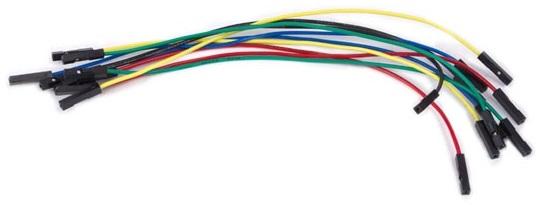 Emb. 10x Fios JUMPER NSR p/ BreadBoard´s Fêmea - Fêmea 5,9 (15cm) - VELLEMAN