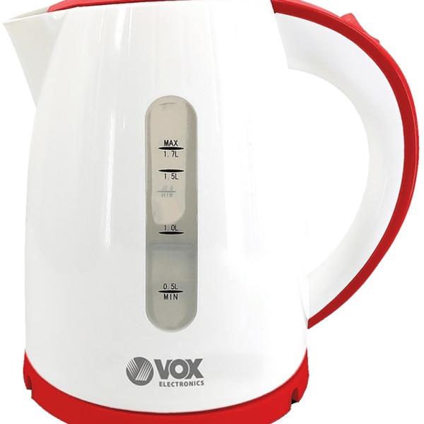 Chaleira Elétrica WK 1899 1.7L 2200W (Branco/Vermelho) - VOX