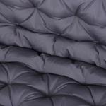 Almofada para Banco com Encosto 120x110x12cm Almofada de Banco de 2 Lugares para Jardim Terraço Balcão Exterior Cinza