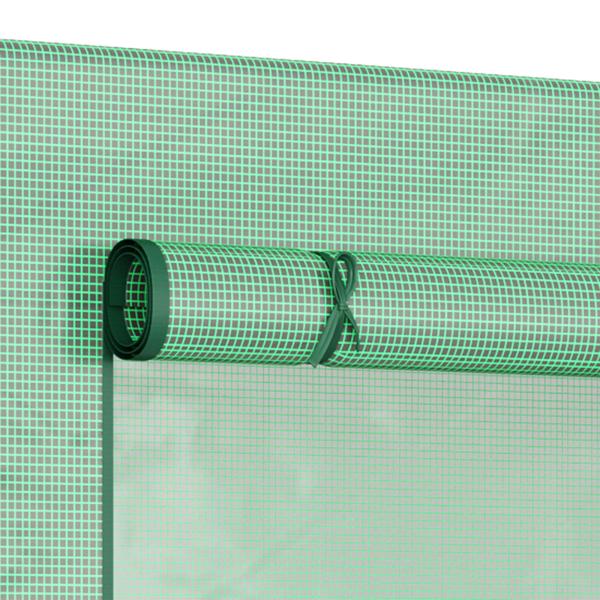 Estufa de Jardim Pequena Estufa de Exterior com Janelas e Estrutura de Aço Estufa de Cultivo 200x76x168 cm Verde
