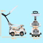 Carro Andador para Crianças 12 - 36 Meses com Espaço de Armazenamento Design de Robot com Olhos Luminosos Música Buzina 89x44,5x84 cm Branco