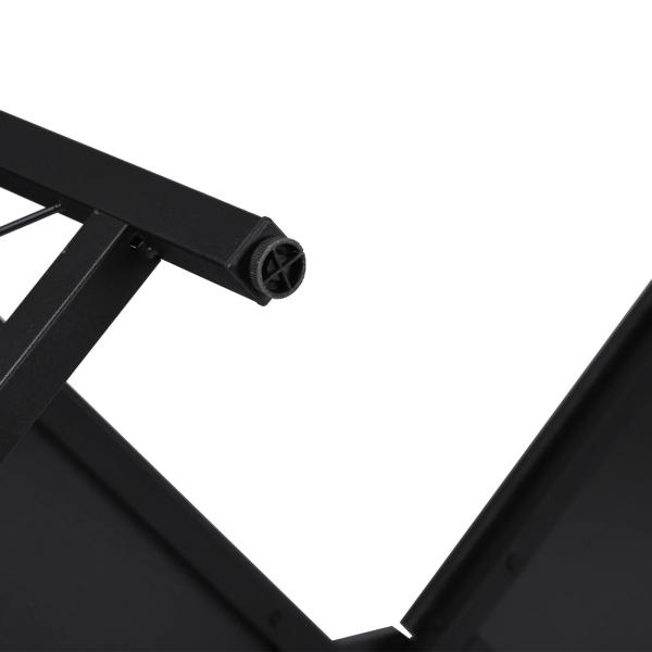 Secretária em Forma de L Secretária para Escritório com Estrutura de Metal Secretária de Canto 150x150x76 cm Preto