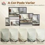 Conjunto de Poltrona Baloiço com Apoio para os Pés Poltrona Relax com Almofada Acolchoada e Anti - Tombo 64x89x90 cm Bege