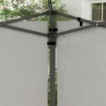 Conjunto de 2 Paredes Laterais para Tendas de 3x3m e 3x6m Paredes Laterais com Janelas Transparentes 293x193cm Branco