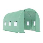 Estufa de Cultivo para Terraço ou Jardim – Cor Verde – Tubo Aço e PE 140g/㎡ - 450x200x200 cm