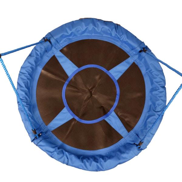 Baloiço para Criança tipo Ninho Baloiço Infantil Redondo acima de 3 Anos Carga Máx. 100 kg Ø100x180 cm Azul