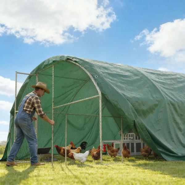 Lona Impermeável Exterior 6x8 m Toldo PE 90 g/m² Proteção UV com Ilhós Reforçados para Lenha Móveis de Jardim Verde