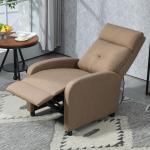 Poltrona Relax Reclinável até 155° Poltrona Reclinável Manual para Pessoas com Altura Inferior 195 cm 67x87x98 cm Marrom