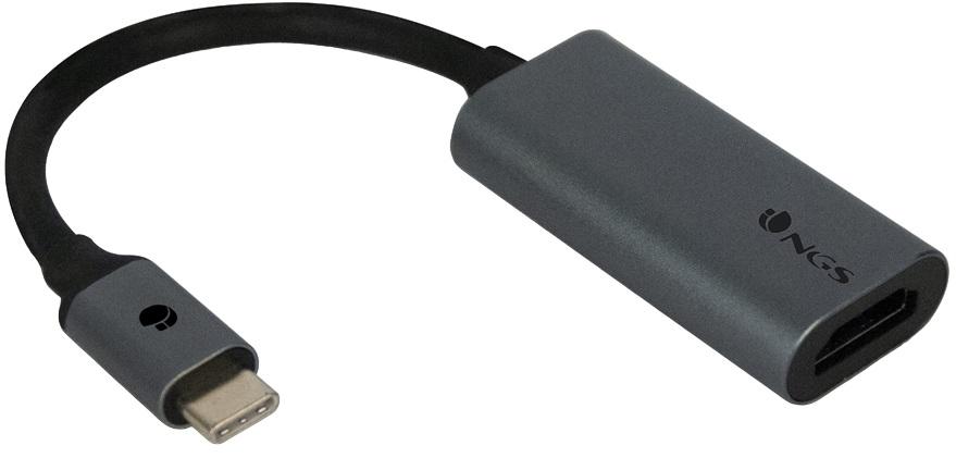 Adaptador USB - C Macho - HDMI Fêmea (Preto/Cinzento) - NGS