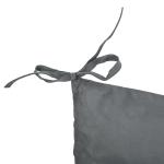 Conjunto de 2 Almofadas de Cadeira 50x98x8 cm Almofadas de Cadeira de Exterior para Jardim Terraço Varanda Cinza Escuro