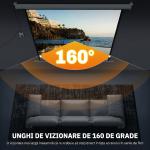 Ecrã de Projeção Elétrico 85'' com Comando Remoto, Formato 1:1, 152x152 cm, Branco