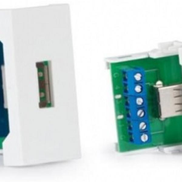 Conector USB A Fêmea p/ Painel Ligação 1/2 - FONESTAR