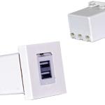Tomada Carregador 5V 2x USB p/ 1 Painel Ligação - FONESTAR