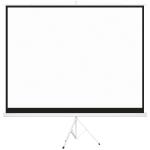Tela de Projeção Manual com Suporte 120 Polegadas Formato 4:3 com Altura Ajustável 244x183 cm Branco