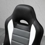 Cadeira de escritório ergonômica Altura ajustável apoio de Braço dobrável com 5 rodas Carga 120 kg 65x69x112 - 122 cm cinza