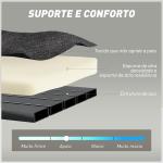 Sofá Cama de 2 Lugares Dobrável Estofado em Chenilla com 2 Almofadas Braços Largos Acolchoamento Grosso Cinza Escuro