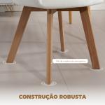 Conjunto de 2 Cadeiras de Jantar Modernas Estofadas em Veludo com Pernas de Madeira 54x57x80 cm Creme