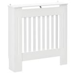 Cobertura Radiador 78x19x81 cm Cobertura para Radiador de MDF com Desenho Moderno e Prateleira Branco