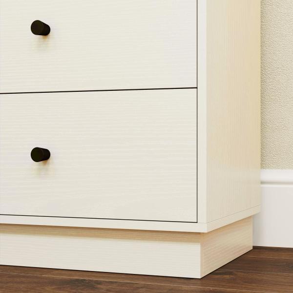 Cómoda com 5 Gavetas Cómoda de Quarto Estreita com Anti - Tombo Gaveteiro Alto para Sala de Estar Corredor 47x29x95 cm Branco