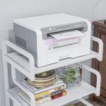 Suporte para Impressora de 3 Níveis com Estrutura em Aço e Estante de Arrumação para Escritório e Casa 55x40x77 cm Branco
