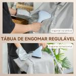Ferro de Engomar a Vapor 1800W Temperatura Ajustável 11 Níveis Depósito de 2 L Aquecimento em 38s 35x25x47 - 118,5 cm Amarelo