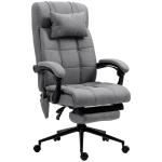 Cadeira de Escritório com 6 Pontos de Massagem 5 Modos Reclinável 155° com Função de Aquecimento 66x76x112 - 120 cm Cinza
