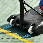 Tabela de Basquetebol para Exterior com Altura Ajustável 206 - 260 cm Rodas e Base Recarregável Preto