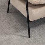 Poltrona Relax com Apoio para os Pés Poltrona Reclinável com Encosto Ajustável Estofada em Veludo 68x91,5x88 cm Bege