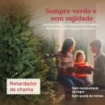 Árvore de Natal Artificial 150 cm com 1186 Ramos Densos Suporte Metálico Dobrável para Interior Verde