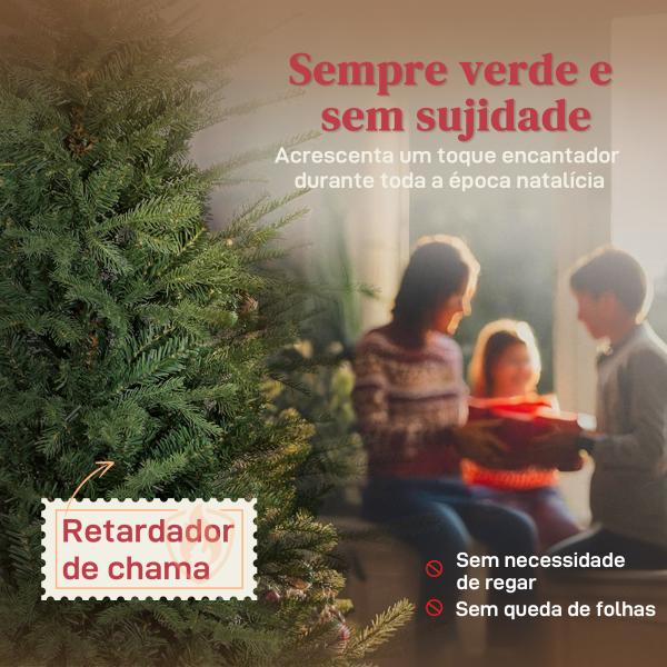 Árvore de Natal Artificial 150 cm com 1186 Ramos Densos Suporte Metálico Dobrável para Interior Verde