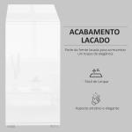 Aparador Auxiliar com 2 Portas 2 Gavetas e Prateleira Ajustável Abertura a Pressão Móvel Organizador de Armazenamento para Dormitório Sala de Estar 79x36x74cm Branco