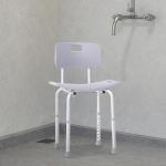 Cadeira para Duche Antiderrapante com Altura Ajustável em 8 Níveis Cadeira de Banho 50,6x43x71 - 88 cm Cinza