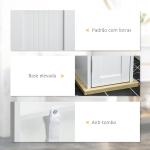 Armário Casa de Banho Armário com Prateleiras Ajustáveis e Suporte para Papel Higiénico 20x20x80 cm Branco