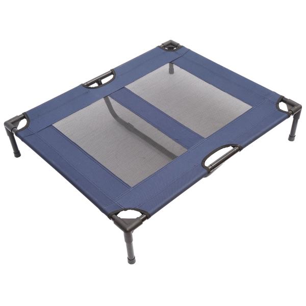 Cama para Animais de Estimação Cama Elevada para Cães Gatos Portátil Tecido Transpirável Resistente a Água 91,5x76,2x18cm Azul
