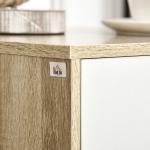 Mesa de Cabeceira com 3 Gavetas para Dormitório Sala de Estar Estilo Moderno Anti - Tombo 40x35x68,5cm Madeira e Branco