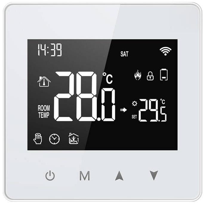 Termostato Aquecimento Inteligente WT198 WiFi TUYA (Branco) - AVATTO