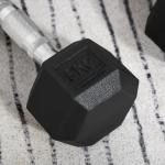 Conjunto de Halteres Hexagonais 2 x 5 kg Conjunto de Pesos com Barras de Conexão Kit de Treino de Fitness