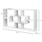 Estante de parede decorativa Conjunto de 8 estantes para CDs Estantes Flutuantes Cubos Modernos 85x14,5x47,5cm Carga 20kg Madeira