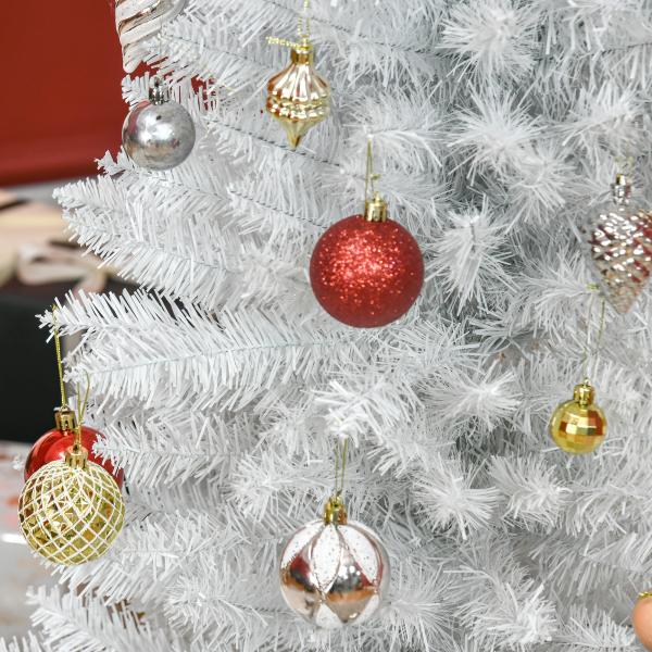 Árvore de Natal Artificial 180cm Ignífugo com 390 Ramos de PVC Decoração de Natal para Interiores Verde