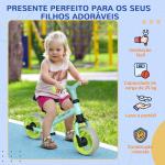 Bicicleta sem Pedais para Crianças de 18 - 48 Meses Bicicleta de Equilíbrio com Assento Ajustável em Altura 66,5x34x47 cm Verde