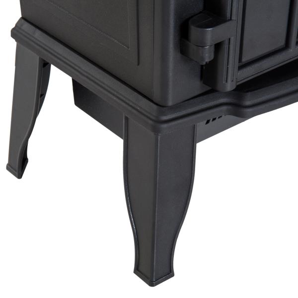 Lareira Elétrica Portátil 1000/2000W com Efeito de Chama Realista e Proteção Contra Superaquecimento 41,5x28x54 Preto
