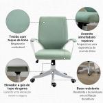 Cadeira de Escritório Ergonómica Giratória e com Altura Ajustável e Suporte Lombar 62x69x92 - 100 cm Verde