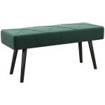 Banco de Pé de Cama Multifuncional e Moderno Banco de Dormitório com Pés de Aço e Assento Acolchoado 100x36x45 cm Verde
