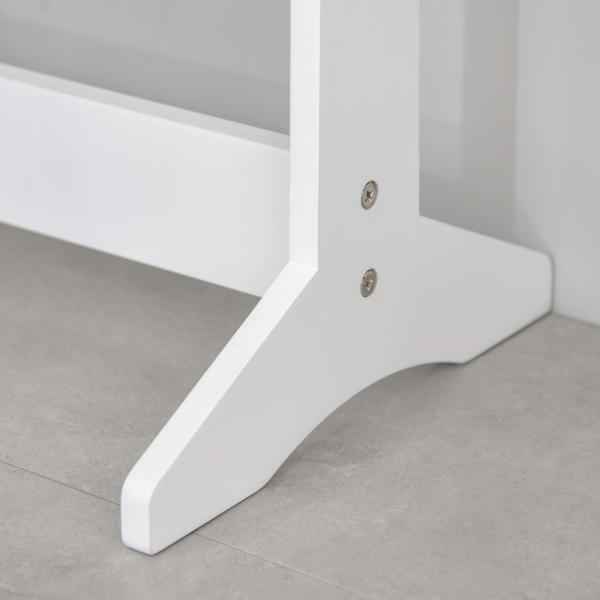 Guarda - Joias de Pé, com Espelho, Armário para Joias 16 Luzes LED Reclinável 36x30x136cm Branco