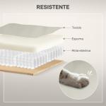 Poltrona Relax Levanta Pessoas com 8 Pontos de Massagem Reclinável com Função de Aquecimento 89x93x105 cm Cinzento Claro