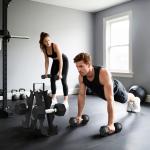 Conjunto de Halteres 2x4kg 2x6kg 2x8kg com Suporte de Armazenamento para Exercício e Treino Preto